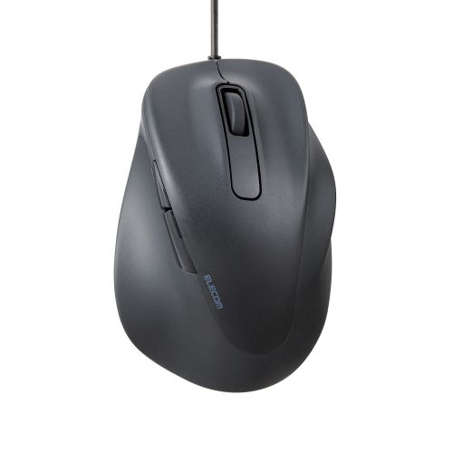 【送料無料】 ELECOM M-XGL30UBSKBK マウス/ EX-G/ 2023年モデル/ 右手専用/ Lサイズ/ 有線/ 5ボタン/ 抗菌仕様/ 静音設計/ ブラック 【在庫目安:僅少】