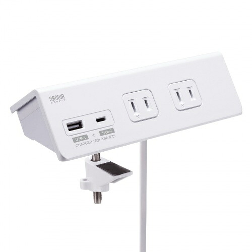 【貨物輸送無料】サンワサプライ TAP-B105UC-3W クランプくっ付ける式水道栓（2P・4個口・白いこと）【店卸し資産引き合い:お取り寄せ】