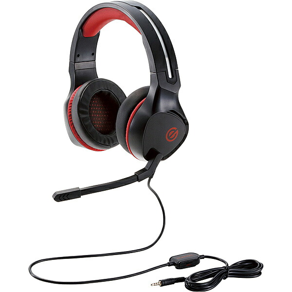 【送料無料】 ELECOM HS-G01BK ゲーミングヘッドセット/ 両耳オーバーヘッド/ 4極ミニプラグ/ 50mmドライバ/ 極厚イヤーパッド/ コントローラ付属/ ブラック 【在庫目安:お取り寄せ】