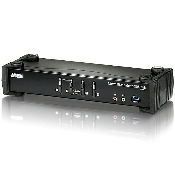 【貨物輸送無料】ATEN CS1924M USB3.0こしき積み上げる DCI 4K相応う 4界面USB DisplayPort MST KVMP取り替えっこ【店卸し資産準拠集団:お取り寄せ】