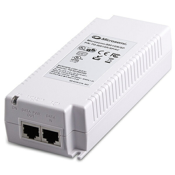 【送料無料】 Microchip PD-9001GR/SP/AC-JP PoEインジェクタ 1ポート 30W 802.3at（落雷対策付、ACケーブル付） 【在庫目安:お取り寄せ】