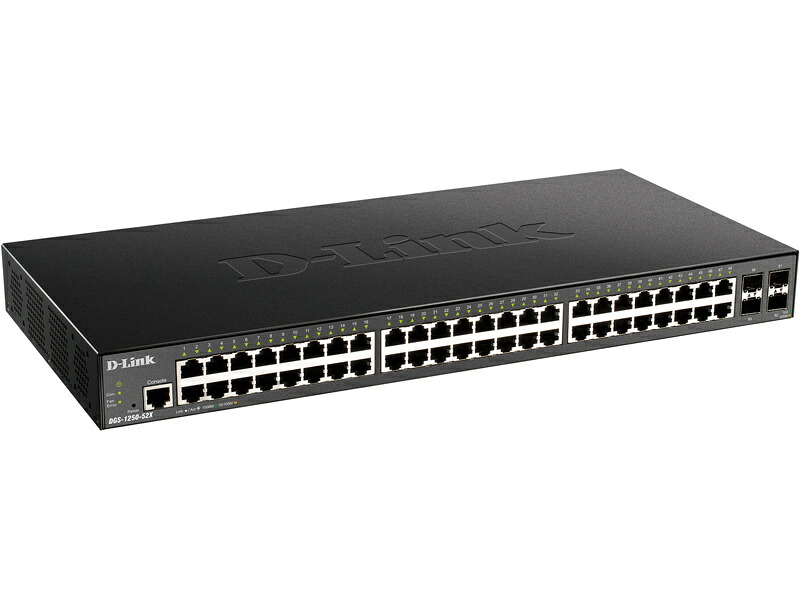 【貨物輸送無料】D-Link DGS-1250-52X/A1 DGS-1250-52X ギガビットL2スマートマネージドスイッチ、10/ 100/ 1000BASE-T界面×48、10G SFP+拡張スロット×4、リミテッドライフタイム引きうける客体【店卸し資産準拠集団:お取り寄せ】