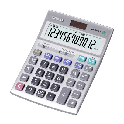 【送料無料】CASIO DS-20WKA-N 実務電卓 12桁 検算 デスクタイプ【在庫目安:お取り寄せ】| 事務機 電卓 計算機 電子卓上計算機 小型 演算 計算 税計算 消費税 税｜デジタル百貨店PodPark店