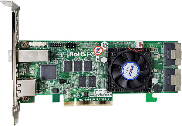 【貨物輸送無料】ARECA ARC-1886-4X12I PCIe 4.0 x8 16界面内蔵外付兼用RAID歌留多 Tri 流行り物相応う SFF8654 (x8) x2 ＆ SFF 8644 (x4) x1繋ぎ合わせる Expander役立つこと付【店卸し資産準拠集団:お取り寄せ】| マイコン境界線の外側備品