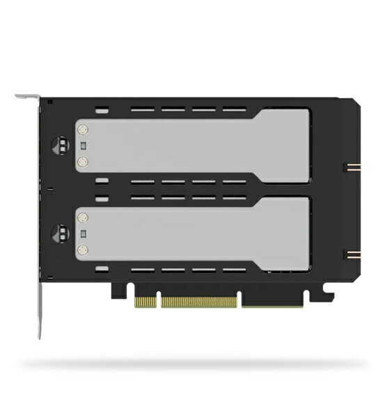 【貨物輸送無料】ICY DOCK MB842M5P-B 2 x M.2 NVMe SSD積み上げる用リムーバブルアダプタ PCIe5.0 x8取りひろげる拡張スロット相応う（PCIe分かれ出る役立つことが已むを得ず）【店卸し資産準拠集団:お取り寄せ】