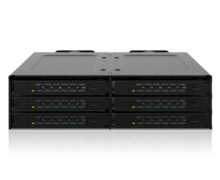 【貨物輸送無料】ICY DOCK MB118VP-B 6 x 2.5in U.2/ U.3 NVMe SSD(7粍)積み上げる用リムーバブルケース PCIe 4.0相応う 5.25inベイ大いさ【店卸し資産準拠集団:お取り寄せ】