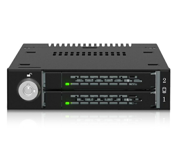 【送料無料】 ICY DOCK MB834MK-B V2 ICYDOCK 2 x M.2 NVMe SSD搭載用リムーバブルケース　PCIe 4.0対応　3.5インチベイサイズ 【在庫目安:お取り寄せ】
