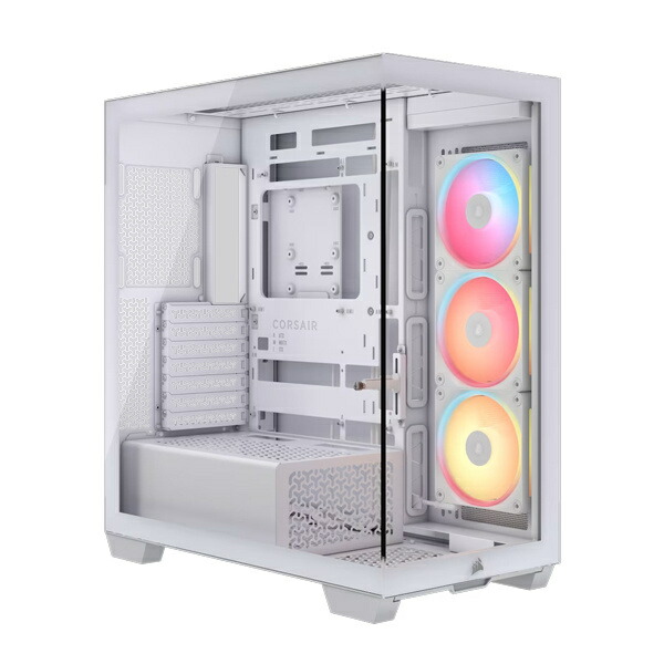 【送料無料】 コルセア(メモリ) CC-9011325-WW ミドルタワー型PCケース 3500X LX-R RGB iCUE LINK Mid-Tower White 【在庫目安:お取り寄せ】