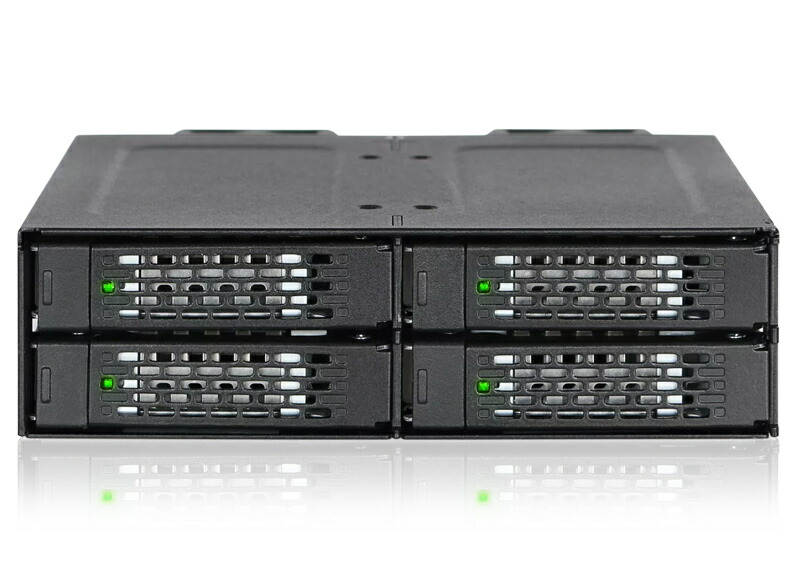 【送料無料】 ICY DOCK MB699VP-B V3 4 x 2.5インチ U.2/ U.3 NVMe SSD搭載用リムーバブルケース PCIe 4.0対応 5.25インチベイサイズ 【在庫目安:お取り寄せ】 57,394円