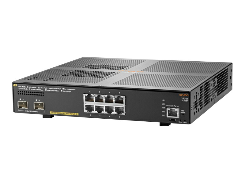 【送料無料】 JL258A#ACF HPE Aruba Networking 2930F 8G PoE+ 2SFP+ Switch 【在庫目安:お取り寄せ】