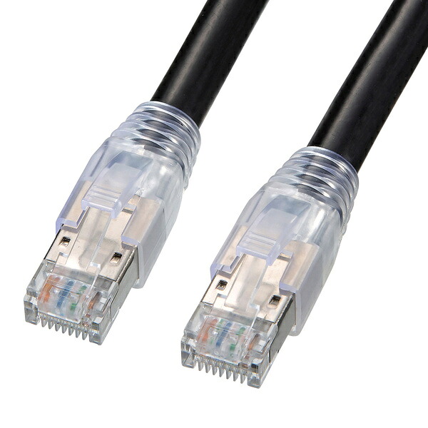 【送料無料】 サンワサプライ KB-T6AAD-20BK カテゴリ6A屋外用LANケーブル(ブラック・20m) 【在庫目安:お取り寄せ】