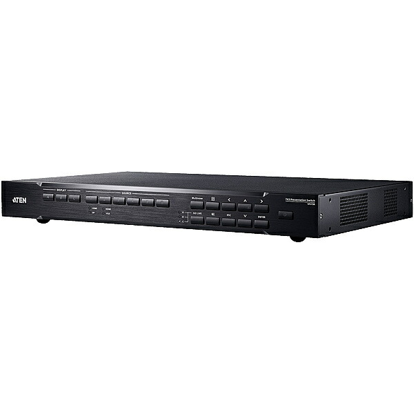 【送料無料】 ATEN VP2730 7入力3出力プレゼンマトリックスシームレススイッチャー（スケーラー/ オーディオミキサー内蔵、ストリーミング/ HDBaseT対応） 【在庫目安:お取り寄せ】