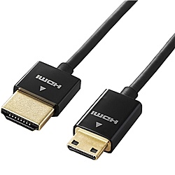 【送料無料】 ELECOM CAC-HD14SSM15BK HDMIケーブル/ イーサネット対応/ スーパースリム/ mini/ 1.5m/ ブラック 【在庫目安:お取り寄せ】 4,678円