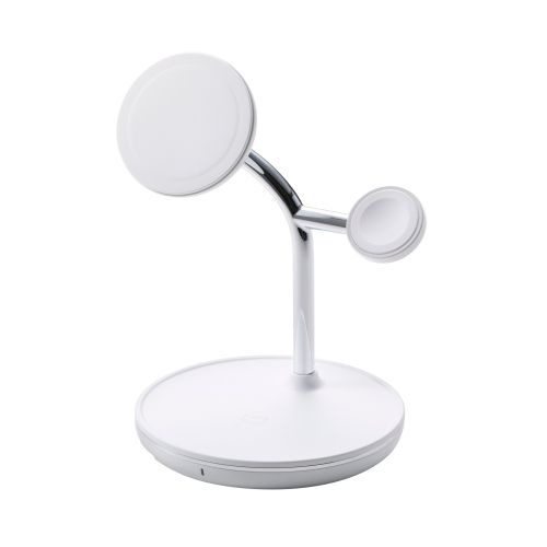 【送料無料】 ELECOM W-MS07WH ワイヤレス充電器/ スタンド型/ マグネット対応/ 3in1/ 15W/ MfM認証/ Apple Watch高速モジュール/ MfA認証/ ホワイト 【在庫目安:お取り寄せ】