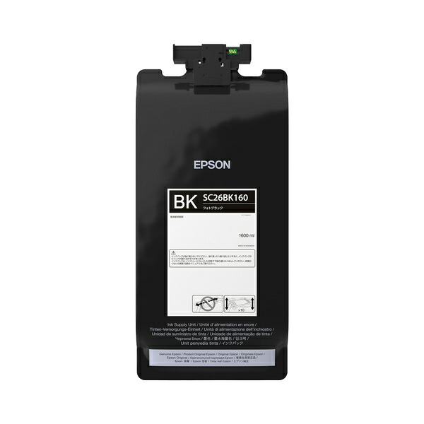【貨物輸送無料】EPSON SC26BK160 SureColor用 インキ容器に並べる/ 写真絵黒いこと（1600ml）【店卸し資産準拠集団:お取り寄せ】| インキ インキ薬莢 インキ貯蔵タンク 完全無欠 完全無欠インキ
