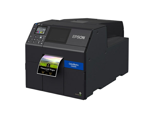 【貨物輸送無料】EPSON CW-C6020AM カラーラベルプリンター/ 質問用紙幅4in/ 引っ敷きえの具インキ積み上げる/ オートカッターモデル【店卸し資産準拠集団:お取り寄せ】