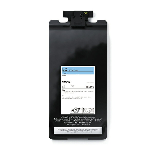 【貨物輸送無料】EPSON SC34LC160 SureColor用 インキ容器に並べる/ 1600ml（点火装置シアン）【店卸し資産準拠集団:お取り寄せ】| インキ インキ薬莢 インキ貯蔵タンク 純然たる 純然たるインキ
