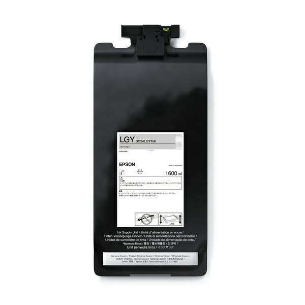 【貨物輸送無料】EPSON SC34LGY160 SureColor用 インキ容器に並べる/ 1600ml（点火装置薄墨色）【店卸し資産準拠集団:お取り寄せ】| 疲労困憊品 インキ インキ薬莢 インキ貯蔵タンク 純然たる インクジェット 印刷人 取り替えっこ 新品 薄墨色