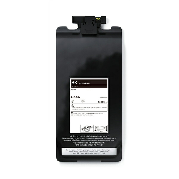 【貨物輸送無料】EPSON SC34BK160 SureColor用 インキ容器に並べる/ 1600ml（映し絵黒いこと）【店卸し資産準拠集団:お取り寄せ】| インキ インキ薬莢 インキ貯蔵タンク 純然たる 純然たるインキ