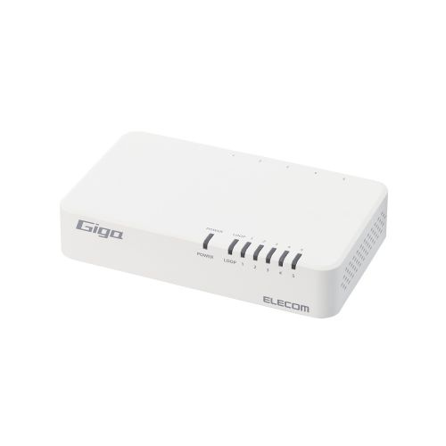 【在庫目安:あり】【送料無料】ELECOM EHC-G05PN4-JW Giga対応スイッチングHub/ 5ポート/ 磁石付き/ プラスチック筐体/ 電源内蔵モデル/ ホワイト