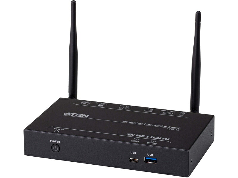 【送料無料】 ATEN VP2020 4Kワイヤレスプレゼンスイッチャー 【在庫目安:お取り寄せ】