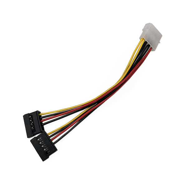 楽天市場】ペリフェラル to SATA x2 電源コネクタ変換ケーブル