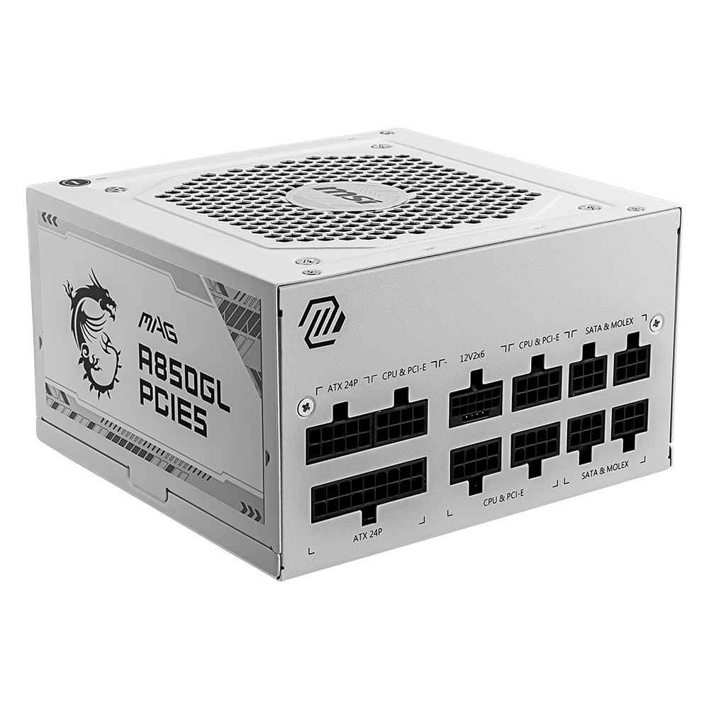MSI MAG A850GL PCIE5 WHITE 80PLUS GOLD認証取得 ATX 3.0対応 フルモジュラー電源ユニット 850W ホワイト|パソコン工房 店