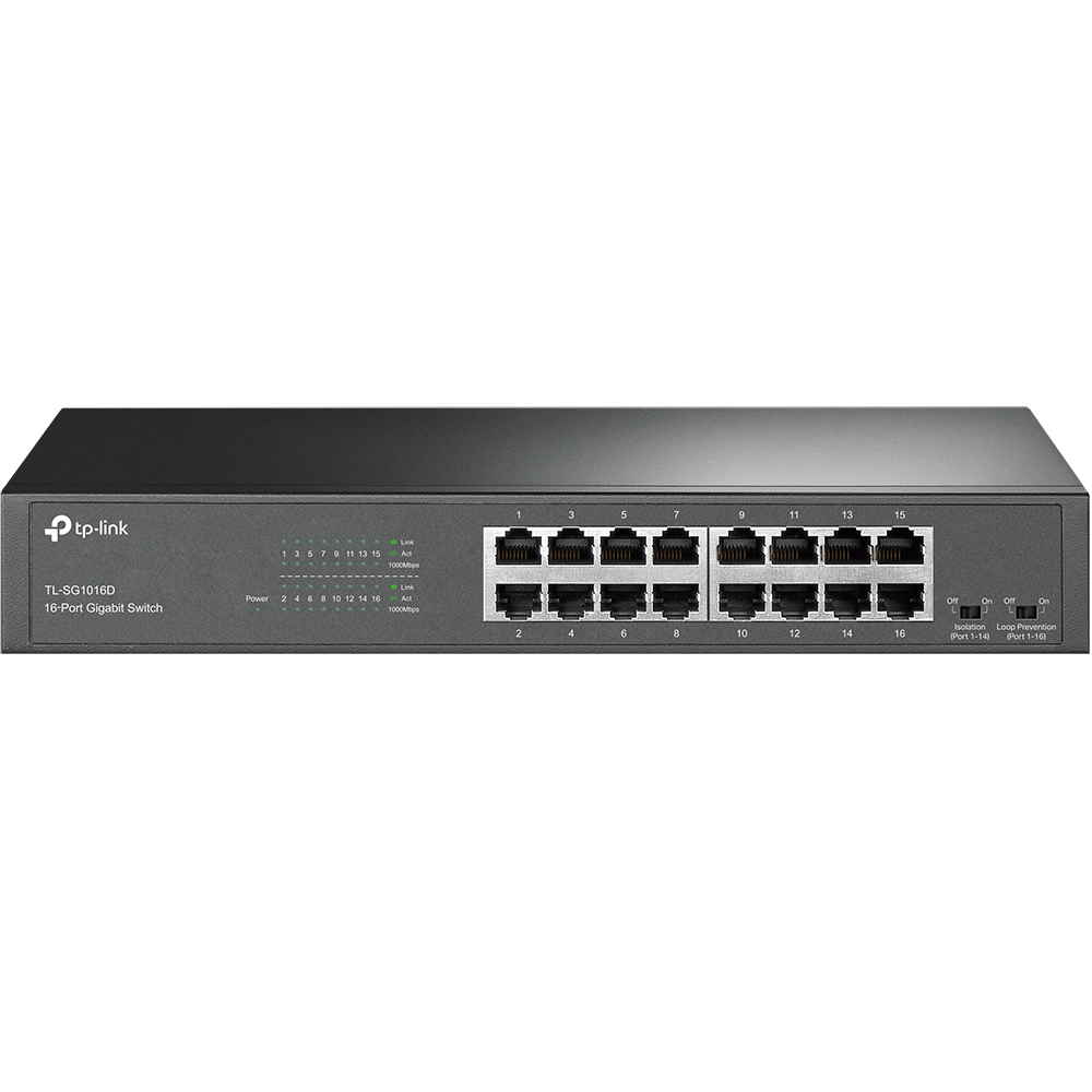 TP-Link TL-SG1016D JP 16ポート ギガビット デスクトップ/ラックマウント スイッチ