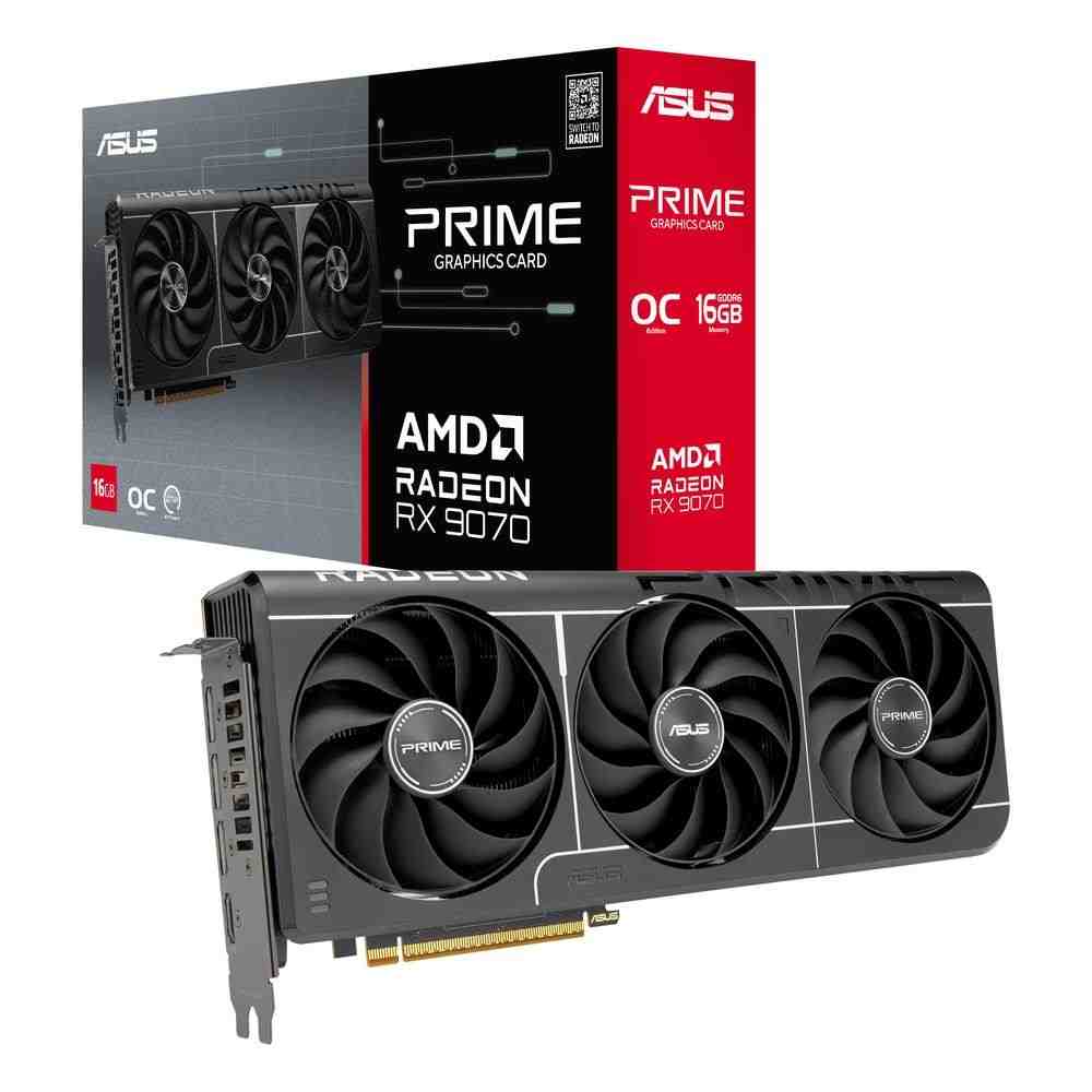 ASUS Prime Radeon RX 9070 EVO OC Edition 16GB GDDR6 AMD Radeon RX 9070搭載「PRIME EVO」グラフィックカード・OCモデル