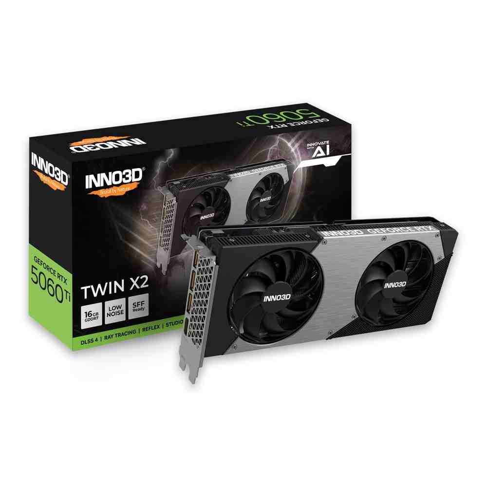 Inno3D GD5060T-16GERX2 GeForce RTX 5060 Ti 16GB TWIN X2 NVIDIA GeForce RTX 5060 Ti搭載 グラフィックカード 16GBモデル｜パソコン工房 店