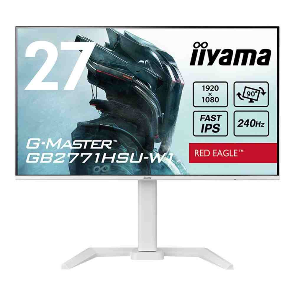 iiyama G-MASTER GB2771HSU-W1 27インチ Fast IPSパネル搭載 240Hz/0.4ms対応 フルHD(1920×1080)解像度 ゲーミングモニタ ホワイト