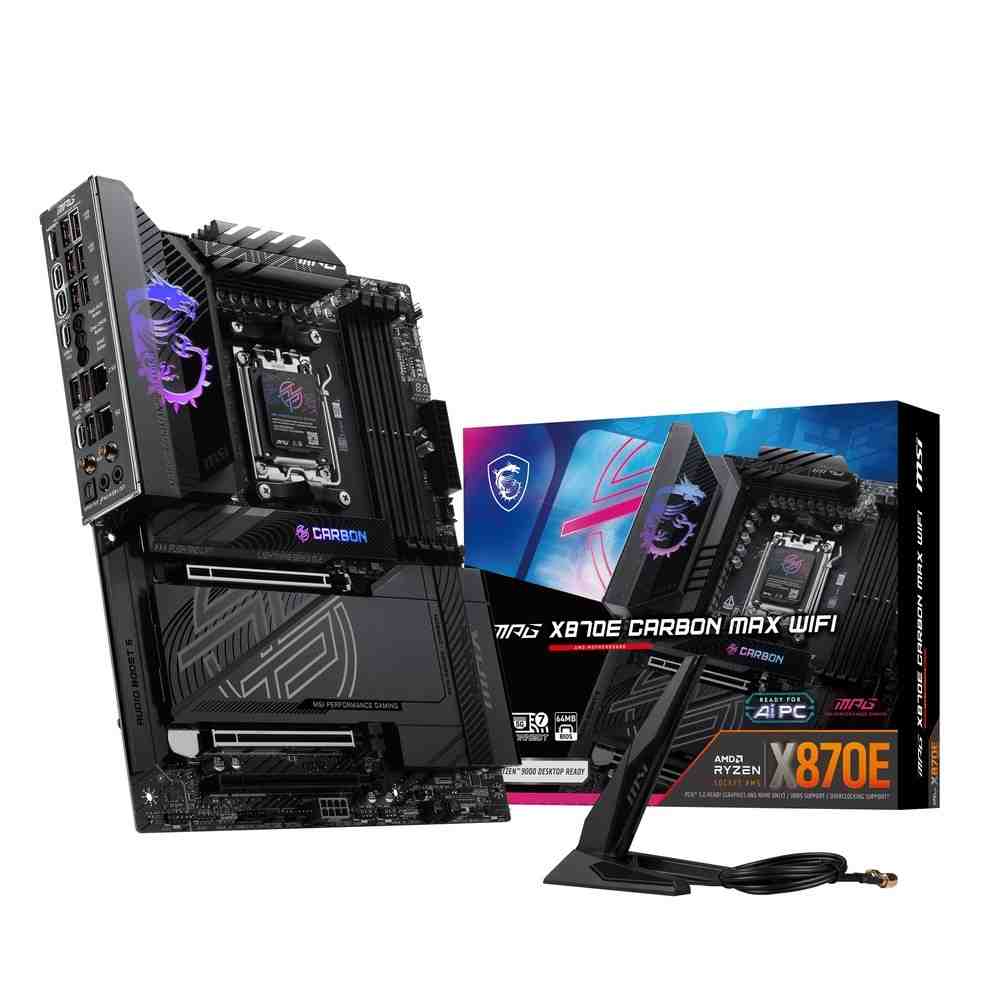 MSI MPG X870E CARBON MAX WIFI AMD X870EチップセットとAM5ソケットを採用、ATXゲーミングマザーボード|パソコン工房 店
