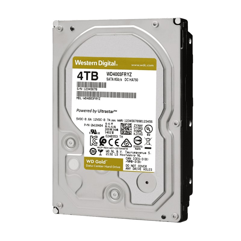 ベンチ 収納付 Western Digital HDD 4TB WD Gold エンタープライズ 3.5