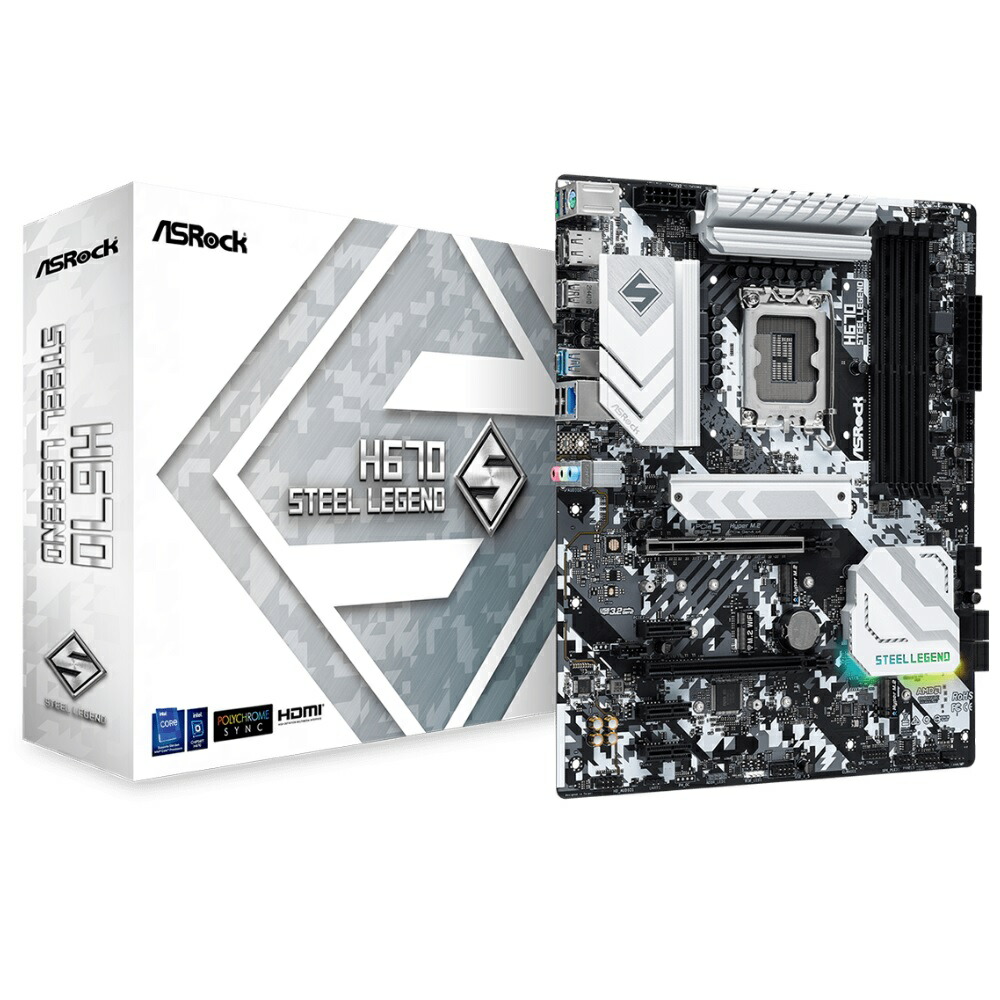 50％OFF】 ASRock H670 Steel Legend Intel 第12世代Coreプロセッサー対応 H670チップ