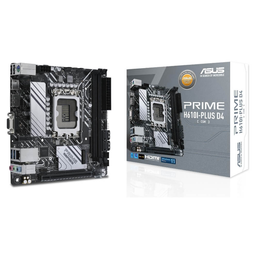 安全 ASUS PRIME H610I-PLUS D4-CSM Intel 第12世代Coreプロセッサー