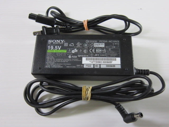 楽天市場】☆激安♪即納♪美品☆SONY ACアダプタ PCGA-AC19V7 19.5V 6.15A/PCGA-AC19V6 VGP -AC19V15にも対応！【中古】【中古AC】【中古ACアダプタ】 : pclive-shop