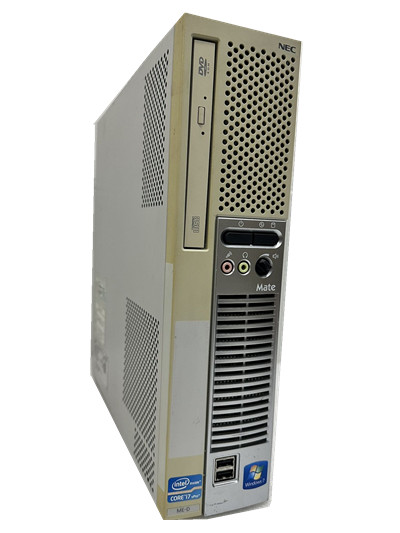 ポイント10倍 中古パソコン　最強XP 希少XP仕様 Windows XP Pro 32bit SP3搭載 NEC製パソコン ME-D Core i7 2600s 2.8GHz/メモリ4G/SSD120GB/DVD-ROMドライブ/激安セール！ 本体に黄ばみあり！中古デスクトップ