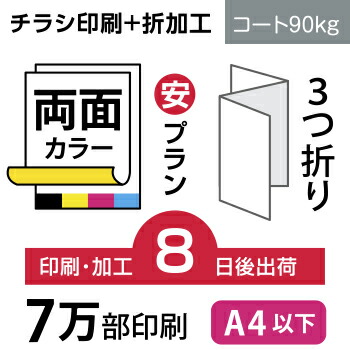 安いそれに目立つ 7万枚 チラシ印刷 3つ折り仕上げ サイズ B5 変形可 コート90kg 8日後出荷 両面フルカラー オリジナル データ入稿 オフセット印刷 印刷通販のピコット 人気絶頂 Haywardyouthacademy Org