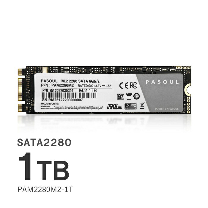 最大63%OFFクーポン PASOUL SSD1TB SATA M.2 2280 6GB sに準拠 3D