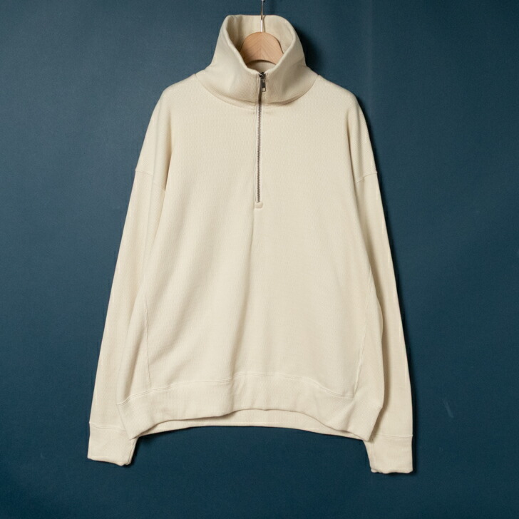 【中古】RAINMAKER THERMAL HALF ZIP SHIRT/ IVORY RM222-042 レインメーカー 22AW ハーフジップシャツ サーマル FREE