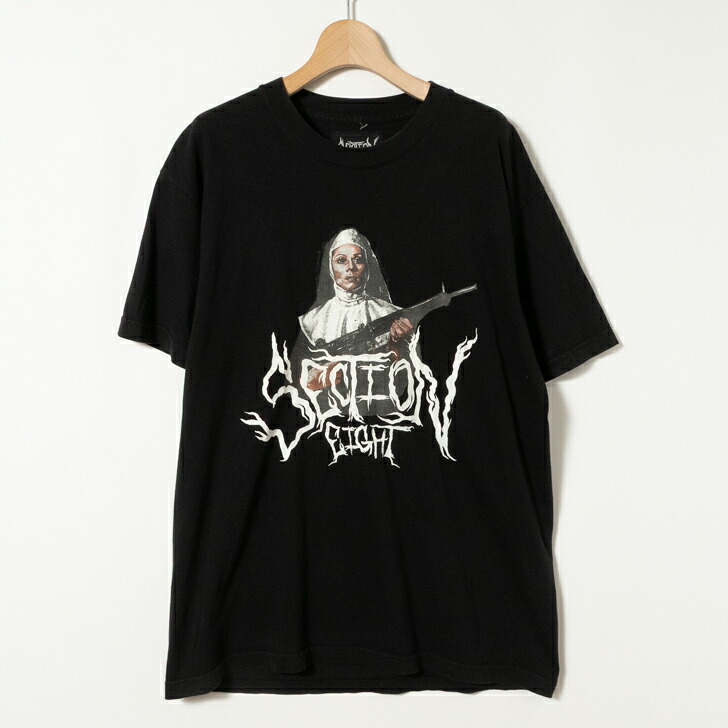【中古】メール便◯ SECTION EIGHT 8 セクションエイト マザーテレサ プリント Tシャツ ブラック 黒 M