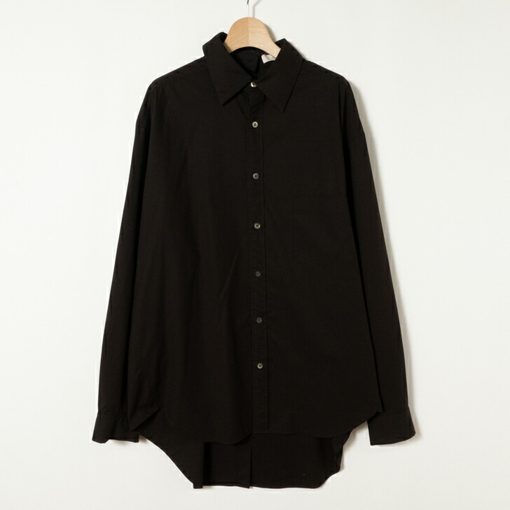 【中古】UJOH M763-B50-200 Full Open Shirts ウジョー 盛りだくさん明けっ広げ 青写真プルオーバー 黒いこと 長袖 3
