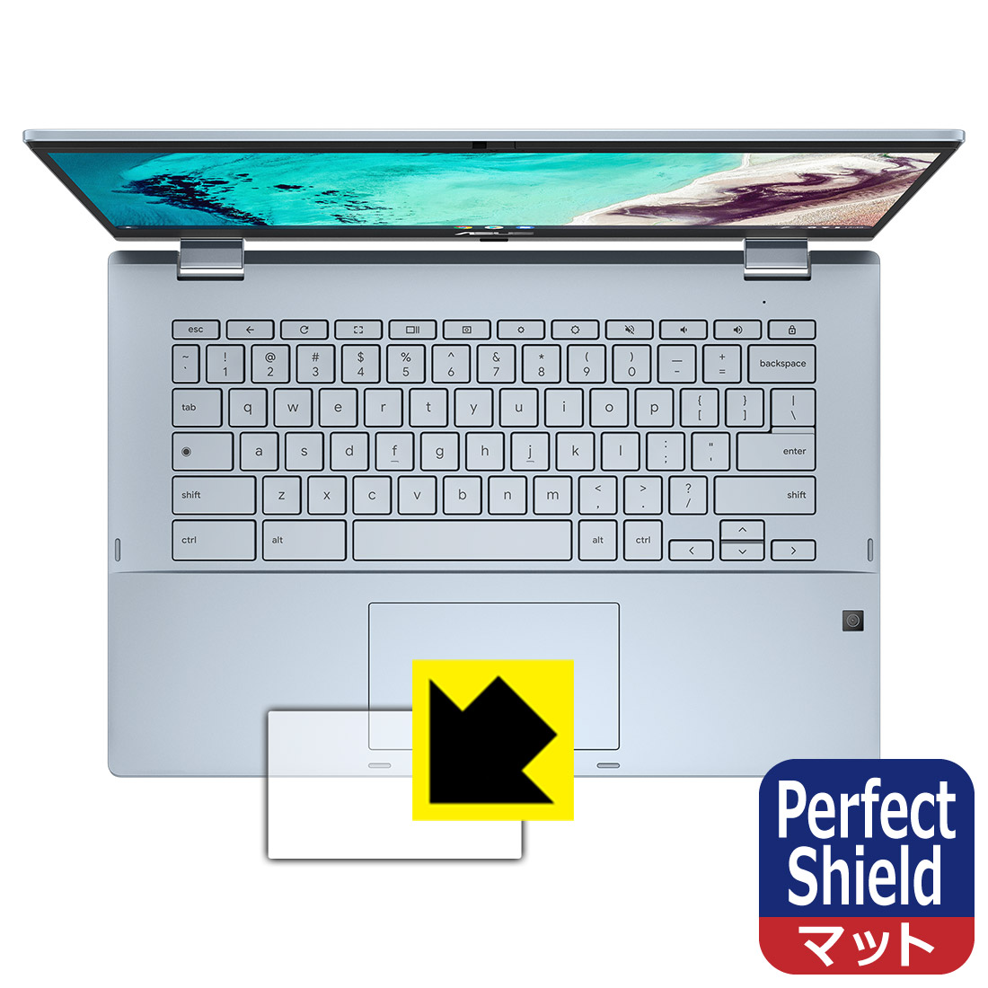 Perfect Shield ASUS Chromebook Flip CX3 (CX3400FMA) タッチパッド用 日本製 自社製造直販
