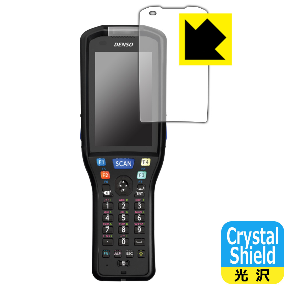 大特価!! Crystal Shield 光沢 保護フィルム DENSO WAVE ハンディターミナル BHT-M60 日本製 自社製造直販  whitesforracialequity.org