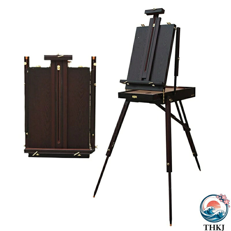 【全品5%ポイント】イーゼル 木製 折りたたみ 絵画ボックス ポータブル 一体式絵画スタンド 高さ調節可能 引き出し付き 絵画 スケッチ 塗装キャンバス｜PDA shop 10,562円