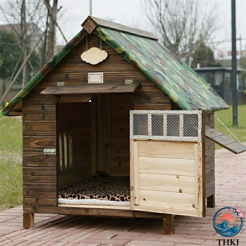 【全品2点で5%OFF】犬 ペットハウス 木製 犬小屋 犬舎 組み立てが簡単 ドッグハウス 犬 サークル キャスター付き 犬小屋 ペットケージ 室内 犬ゲージ 小型犬、中型犬、大型犬に適しています