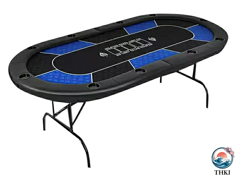 【全品5%ポイント】ポーカーテーブル 折りたたみ 10人用 カジノ テキサスホールデム 楕円形 広い空間 カップホルダー付き 脚付き 持ち運び可能 人気｜PDA shop
