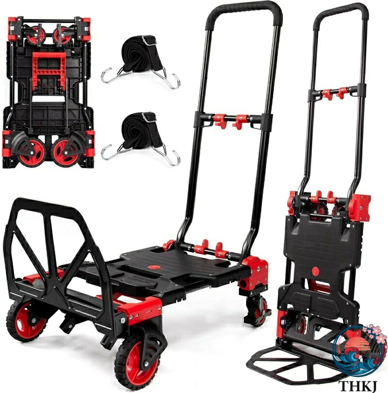 【全品5%ポイント】台車 静音 折りたたみ 2段 カート コンテナ付 キャリーカート コンテナカート 4輪 業務用カート コンパクト ストッパー コンテナ かご｜PDA shop