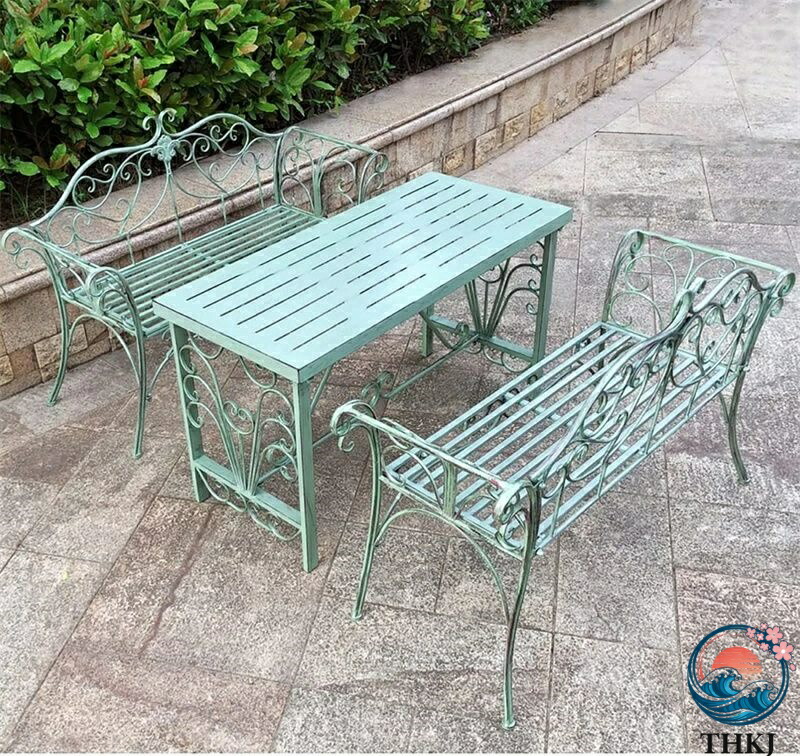 楽天市場】ガーデンベンチ レトロなテラステーブル 椅子ンティーク