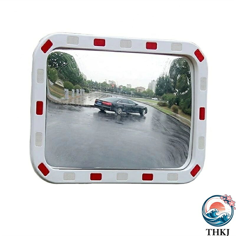 【全品2点で5%OFF】カーブミラー 丸型 ガレージミラー 道路反射鏡 交通 交差点 車 バイク 歩行者 対策 事故防止 ミラー 駐車場 車庫 死角 路地-60*80-PC